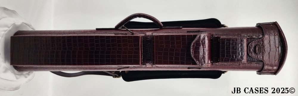 3x6 "The Bordeaux Croc" Embossed Leather Case