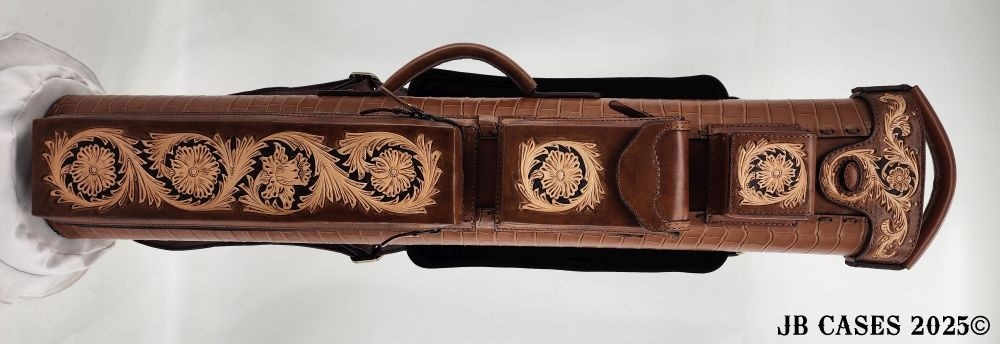 4x8 Brown Leather With Tooling