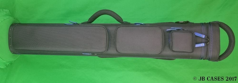 4x8 Black Ultimate Rugged With Blue Stitching