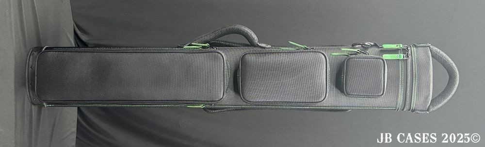 3x6 Black Ultimate Rugged with Kelly Green Stitching