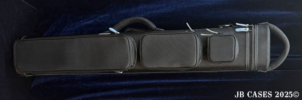4x8 Black Ultimate Rugged with Light Blue Stitching