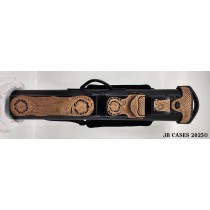 4x8 Black Leather With Tooling