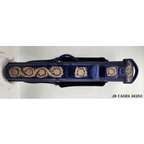 3x6 Blue Tooling Leather Case