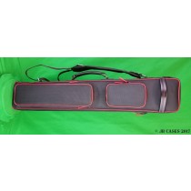 4x8 Black Nylon Butterfly with Red Piping and Interior