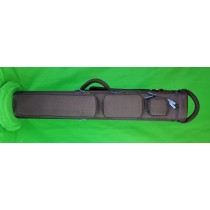 4x8 Black Ultimate Rugged with Blue Zipper Pulls and Stitching