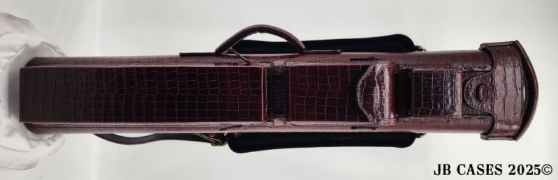 3x6 "The Bordeaux Croc" Embossed Leather Case