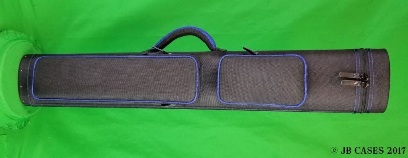 2x5/3x4 Black Basic Rugged with Blue Piping/Stitching