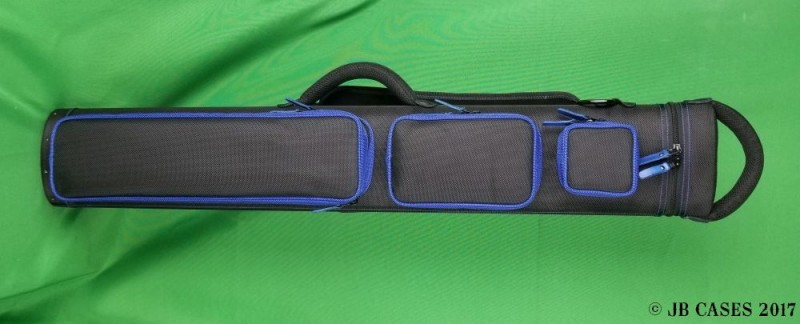 2x5/3x4 Black Ultimate Rugged with Blue Pocket Sides and Blue Stitching