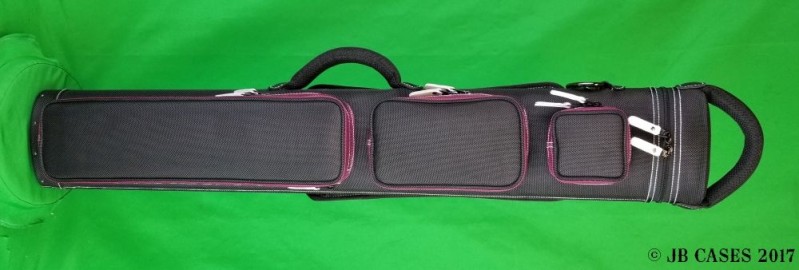 2x5/3x4 Black Ultimate Rugged with Maroon Pocket Sides and White Stitching
