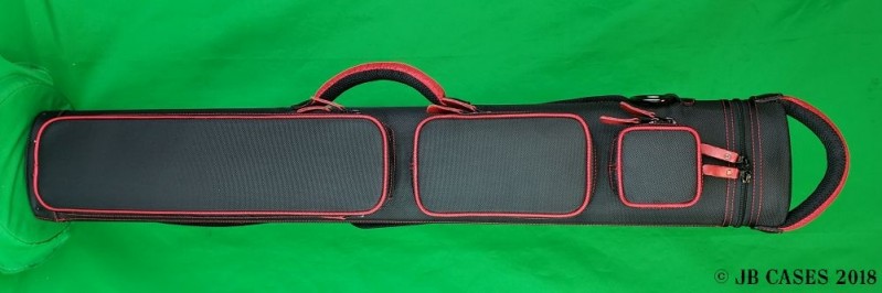 2x5/3x4 Black Ultimate Rugged with Red Pocket Piping