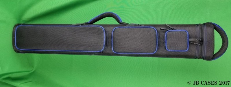3x6 Black Ultimate Rugged with Blue Piping and Stitching