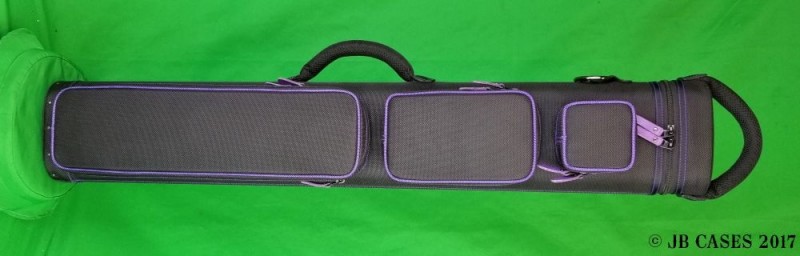 3x6 Black Ultimate Rugged with Purple Stitching and Zipper Pulls