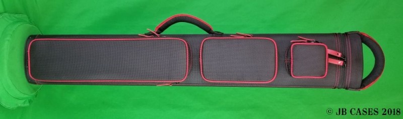 2x5/3x4 Black Ultimate Rugged with Red Pocket Piping and Stitching (Single Strap)