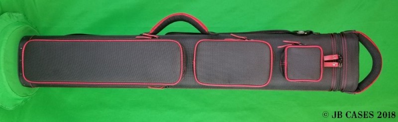 3x6 Black Ultimate Rugged with Red Pocket Piping and Stitching