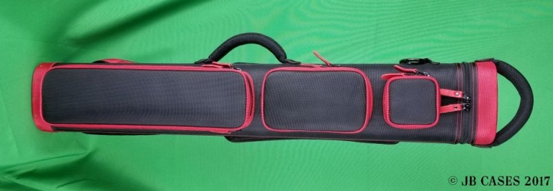3x6 Black Ultimate Rugged with Red Pocket Sides and Piping