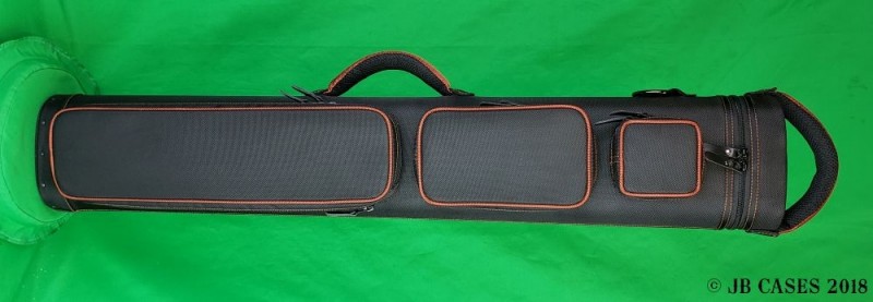 4x8 Black Ultimate Rugged with Burnt Orange Piping