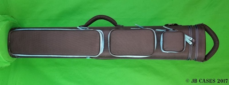 4x8 Black Ultimate Rugged with Light Blue Pocket Sides and Stitching