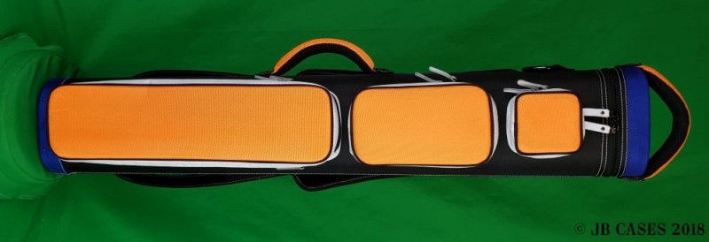 4x8 Black Ultimate Rugged with Orange Pocket Faces and Blue Accents