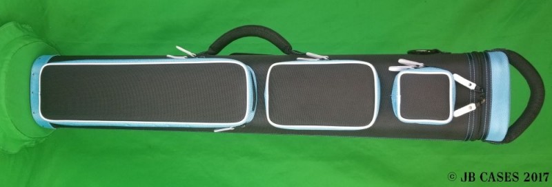 4x8 Black Ultimate Rugged with Teal Accents White Piping and Purple Stitching