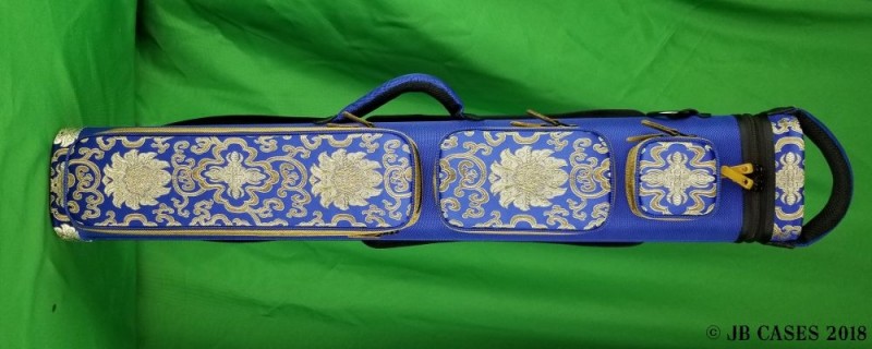 Blue and Gold Embroidery Custom Case