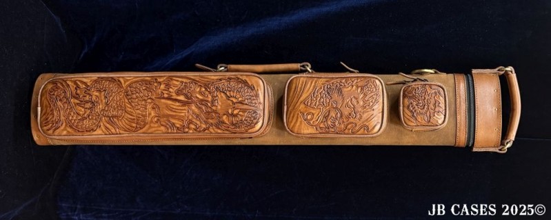 2x5/3x4 Veg Tan Leather "Sunglow Dragon"